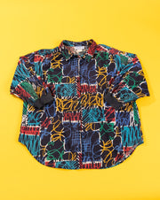 Vintage 80s Lady Oak Hill Quarter Sleeve Button Up