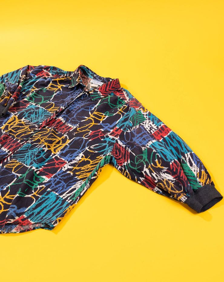 Vintage 80s Lady Oak Hill Quarter Sleeve Button Up