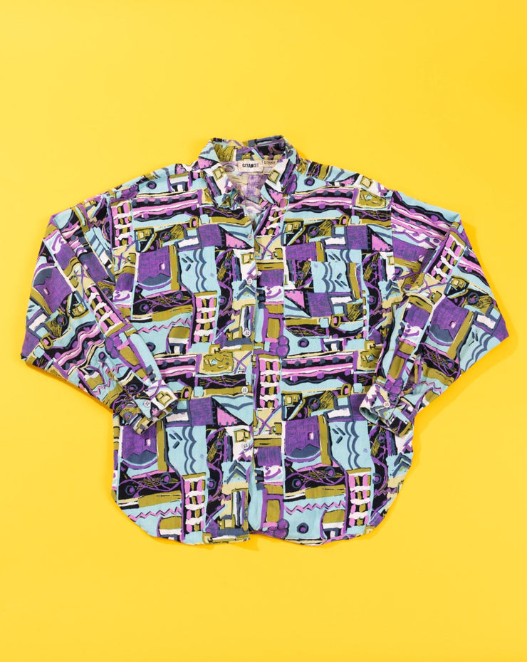 Vintage 80s Gitano Long Sleeve Button Up