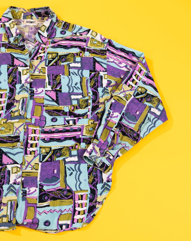Vintage 80s Gitano Long Sleeve Button Up