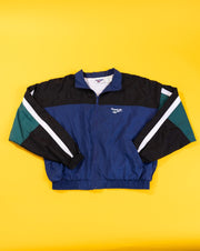 Vintage 90s Reebok Windbreaker (Green/Blue/Black)