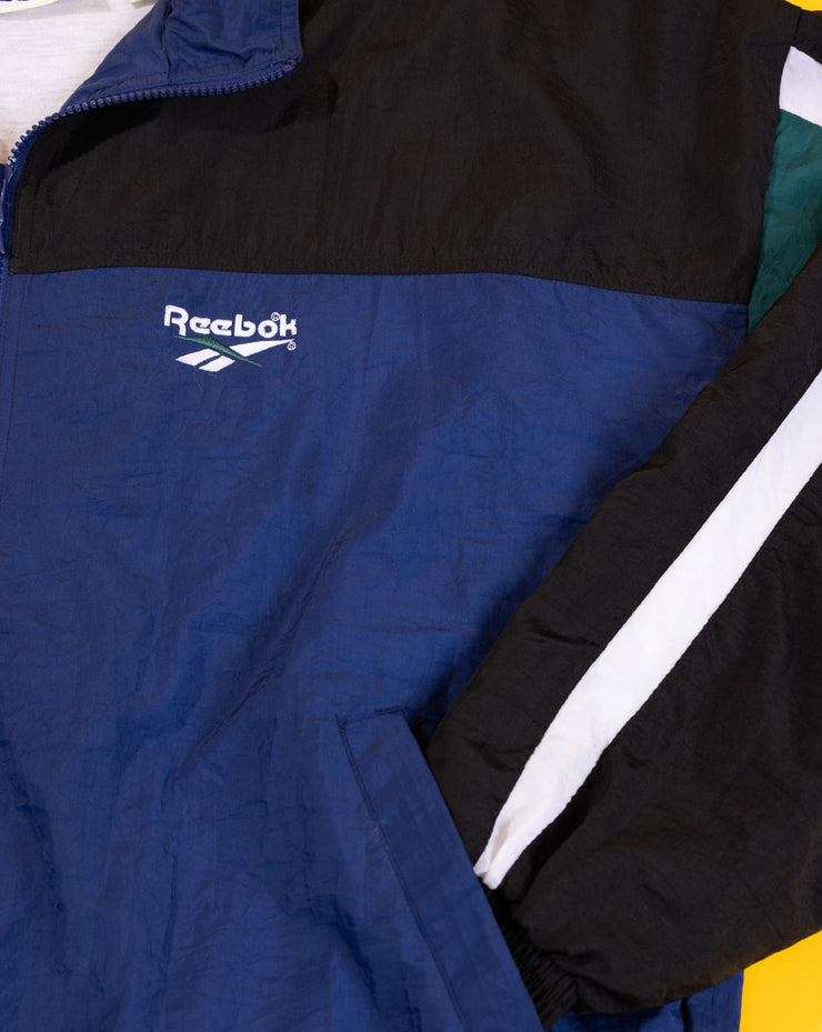 Vintage 90s Reebok Windbreaker (Green/Blue/Black)