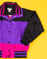 Vintage 80s Lavon Windbreaker Jacket (Pink/Purple)