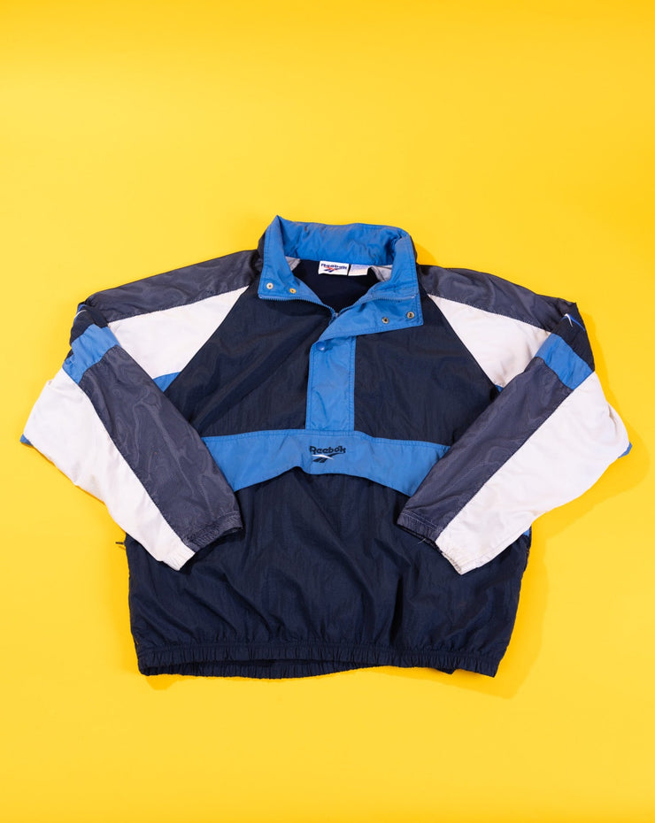 Vintage 90s Reebok Windbreaker Pullover (Blue/Baby Blue)