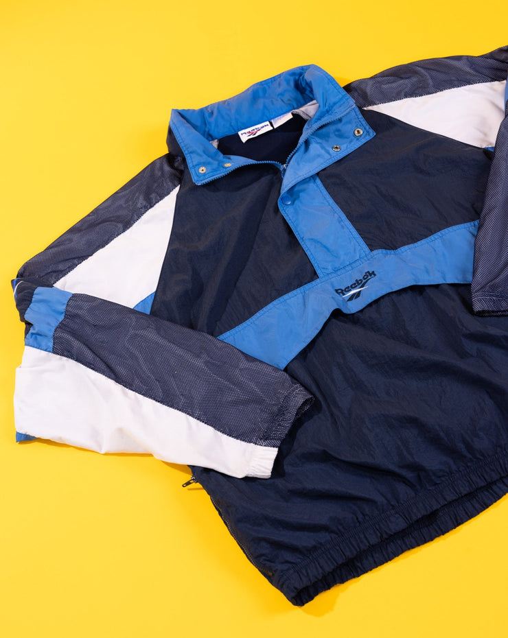 Vintage 90s Reebok Windbreaker Pullover (Blue/Baby Blue)