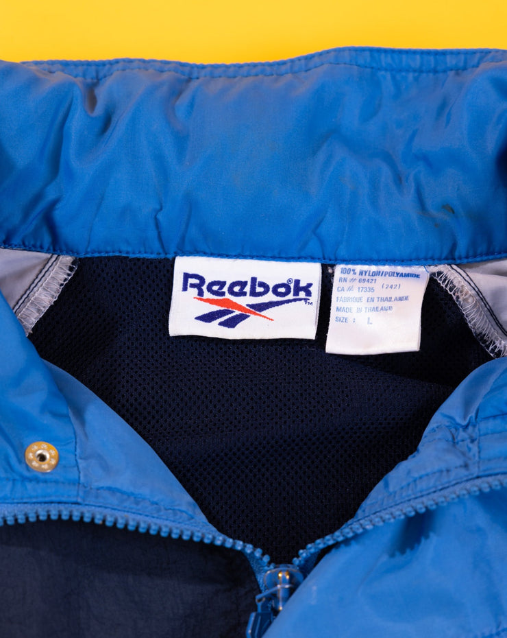 Vintage 90s Reebok Windbreaker Pullover (Blue/Baby Blue)