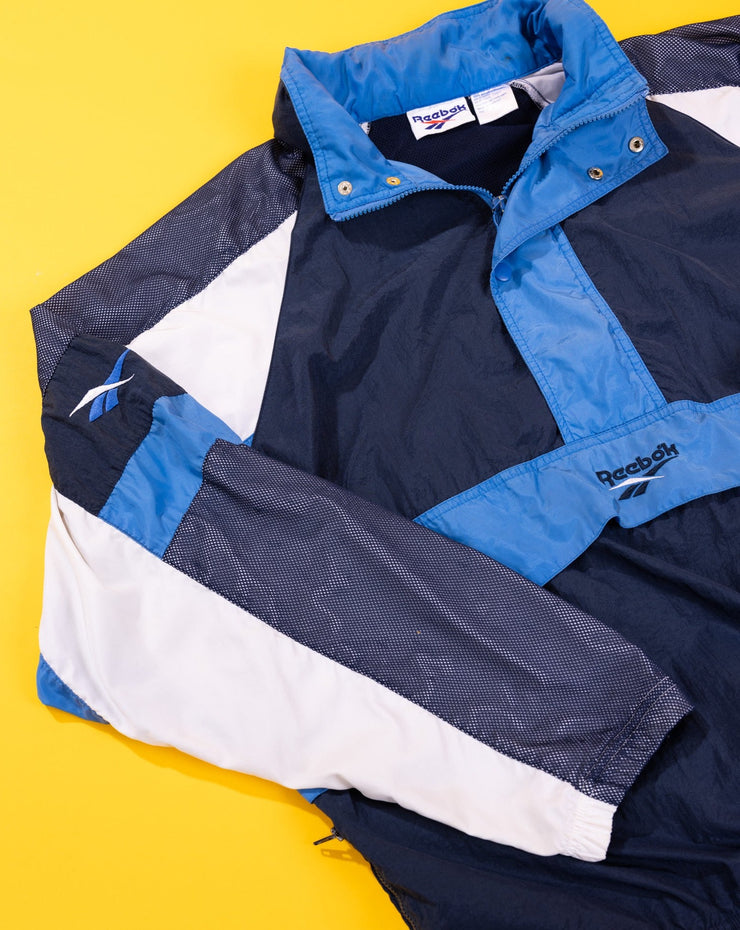 Vintage 90s Reebok Windbreaker Pullover (Blue/Baby Blue)