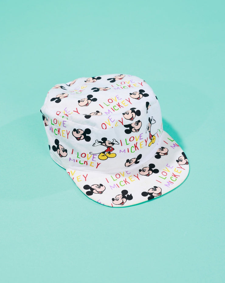 Rare Vintage 80s Disney I Love Mickey AOP Painters Hat