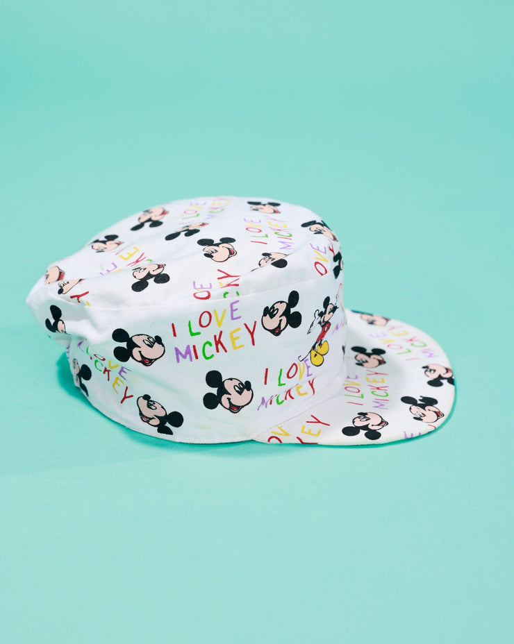 Rare Vintage 80s Disney I Love Mickey AOP Painters Hat