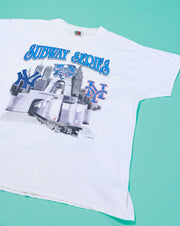 Vintage 2000 Y2K New York Yankees Vs Mets Subway Series T-shirt