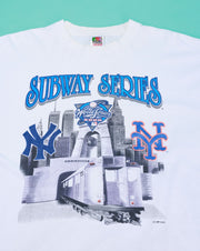 Vintage 2000 Y2K New York Yankees Vs Mets Subway Series T-shirt