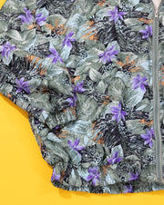 Vintage 80s Blue Cosmic Sports Floral Windbreaker Jacket