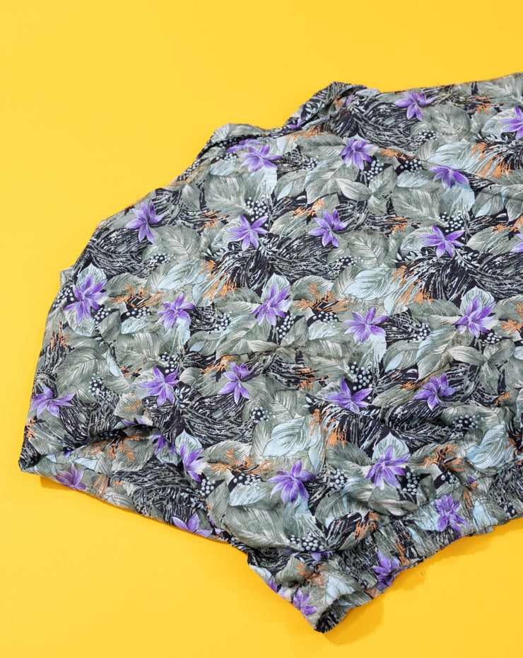 Vintage 80s Blue Cosmic Sports Floral Windbreaker Jacket
