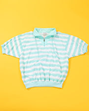 Vintage 80s Lavon Striped Retro 3/4 Sleeve Pullover