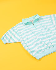Vintage 80s Lavon Striped Retro 3/4 Sleeve Pullover