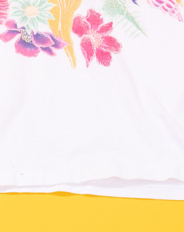 Vintage 80s Sun Lover Floral Crop Top and Shorts Set