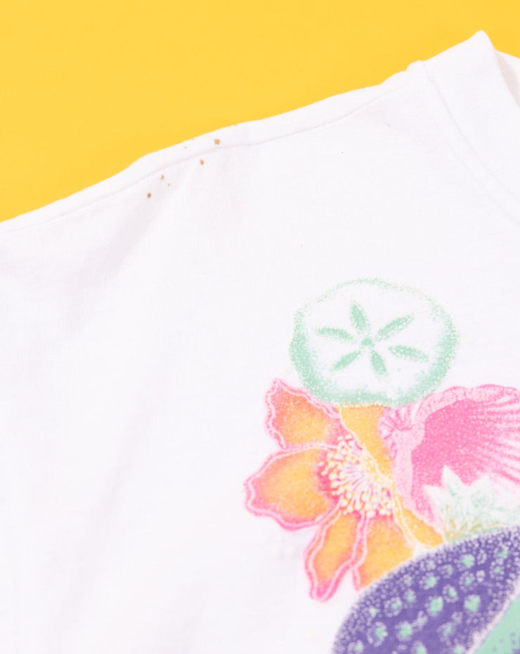 Vintage 80s Sun Lover Floral Crop Top and Shorts Set