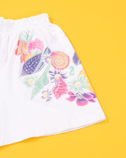 Vintage 80s Sun Lover Floral Crop Top and Shorts Set