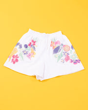 Vintage 80s Sun Lover Floral Crop Top and Shorts Set