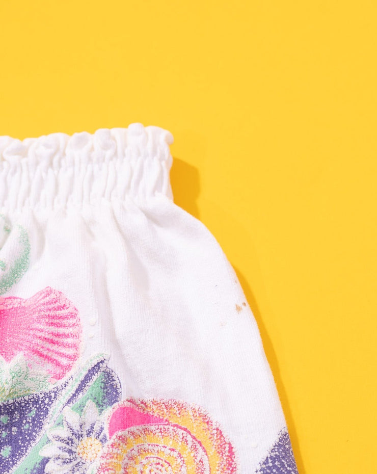 Vintage 80s Sun Lover Floral Crop Top and Shorts Set