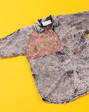Rare Vintage 80s Something Different Acid Wash Button Up Shirt