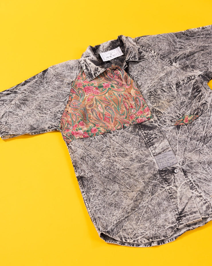 Rare Vintage 80s Something Different Acid Wash Button Up Shirt