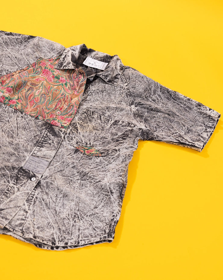 Rare Vintage 80s Something Different Acid Wash Button Up Shirt