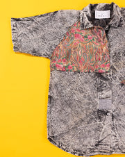 Rare Vintage 80s Something Different Acid Wash Button Up Shirt