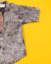 Rare Vintage 80s Something Different Acid Wash Button Up Shirt