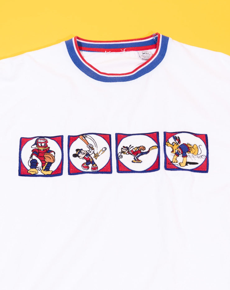 Vintage 90s Disney Athletics Character Embroidered T-shirt