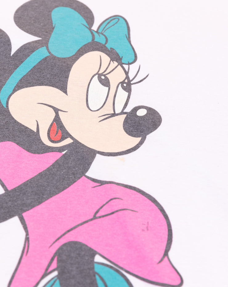 Vintage 80s Disney Designs Minnie Mouse V-neck T-shirt
