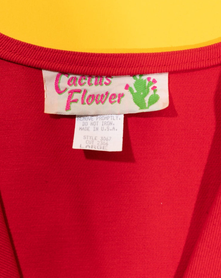 Vintage 90s Cactus Flower Vest