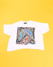 Vintage 80s Mikhail Baryshnikov Abstract Crop Top