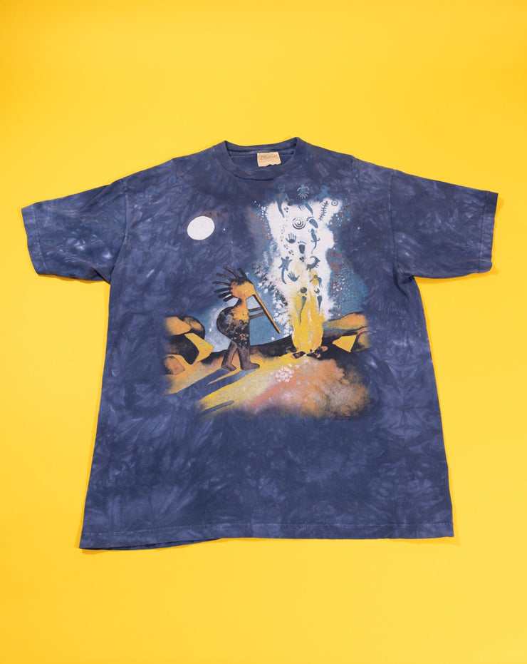Vintage Y2K The Mountain Aztec Campfire Tie-dye T-shirt