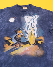 Vintage Y2K The Mountain Aztec Campfire Tie-dye T-shirt