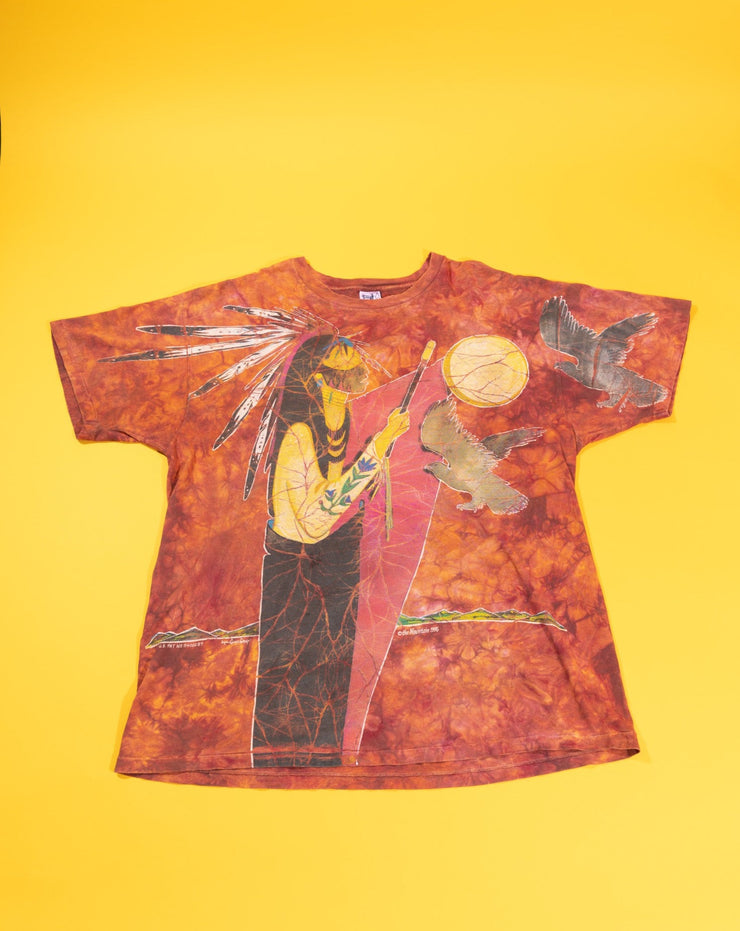 Vintage 1995 The Mountain Native American Tie-dye T-shirt