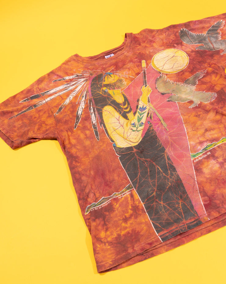 Vintage 1995 The Mountain Native American Tie-dye T-shirt