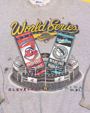 Vintage 1997 World Series Marlins Indians Crewneck Sweater