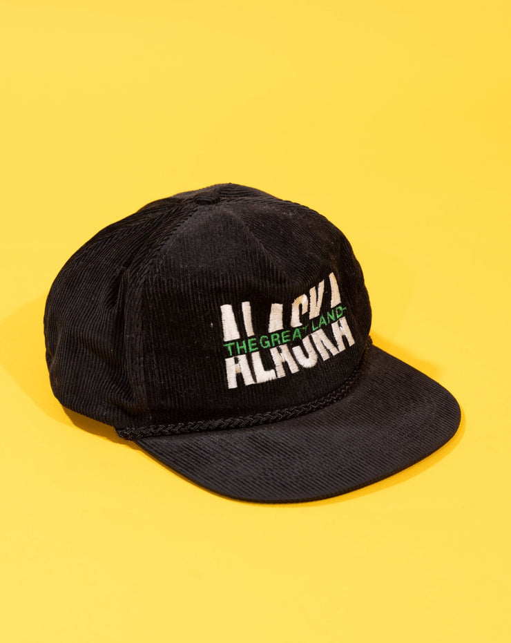 Vintage 80s Alaska The Great Land Corduroy Snapback Hat