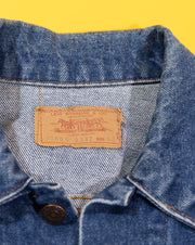 Vintage 80s Levis Strauss & Co Hand Painted Tigger Denim Jacket