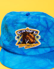 Vintage 80s Camel Cigarettes Smooth Character Tie-dye Snapback Hat