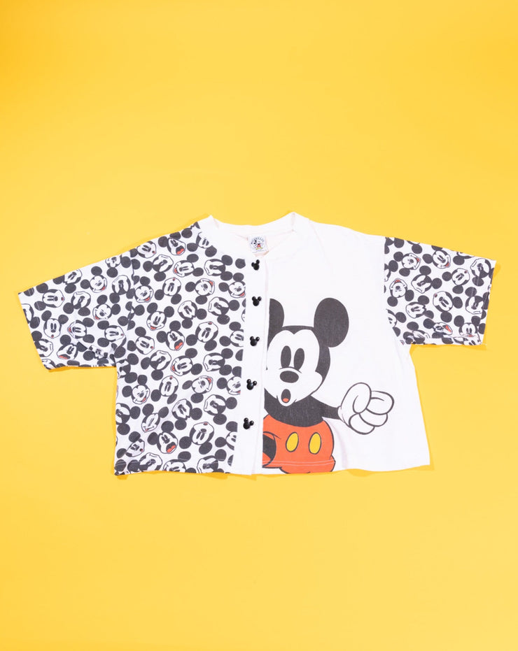 Vintage 90s Disney Mickey Mouse Upcycled Crop Top
