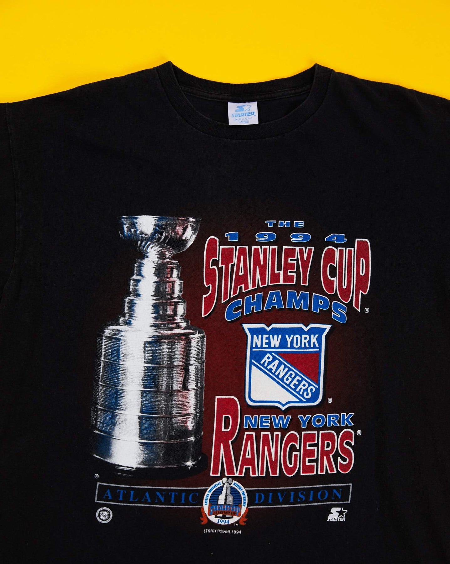 VINTAGE 1994 NHL NY RANGERS STANLEY CUP WHITE T-SHIRT