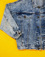 Vintage 80s Mizz Lizz Acid Wash Denim Jacket