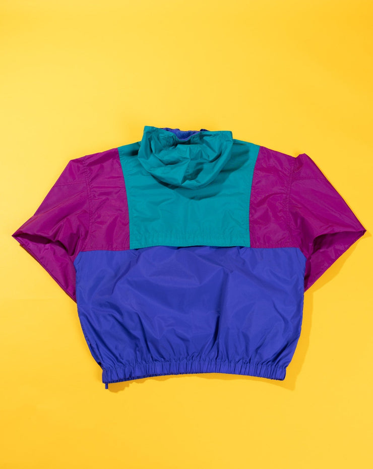 Vintage 90s Columbia Color Block Pullover Hoodie Jacket