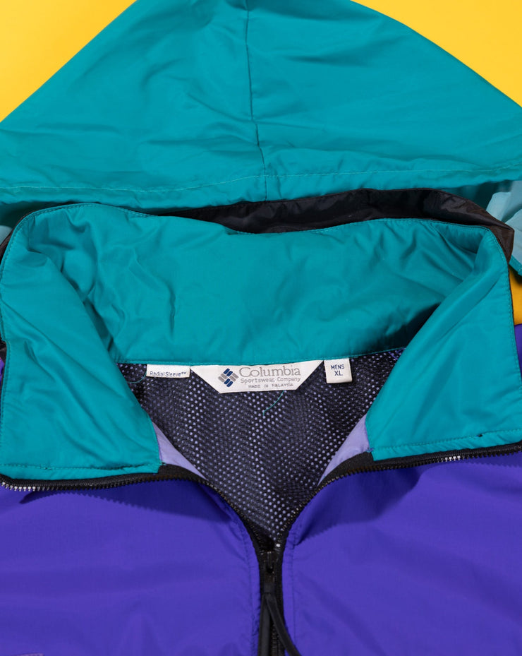 Vintage 90s Columbia Color Block Pullover Jacket (Radial Sleeve)