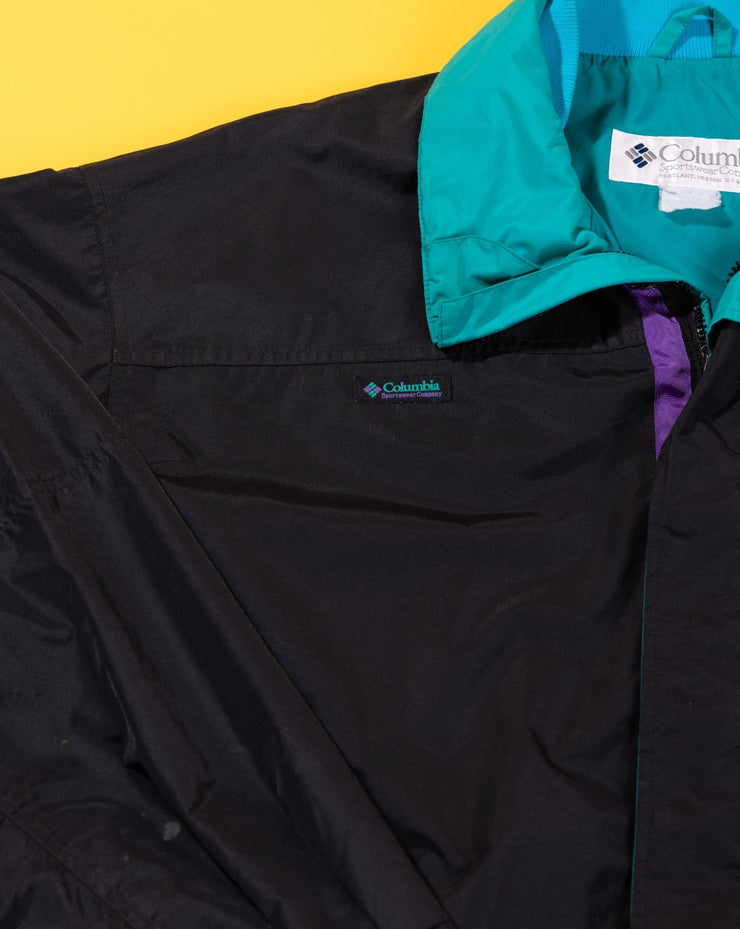 Vintage 90s Columbia Jacket (Teal/Purple/ Black)