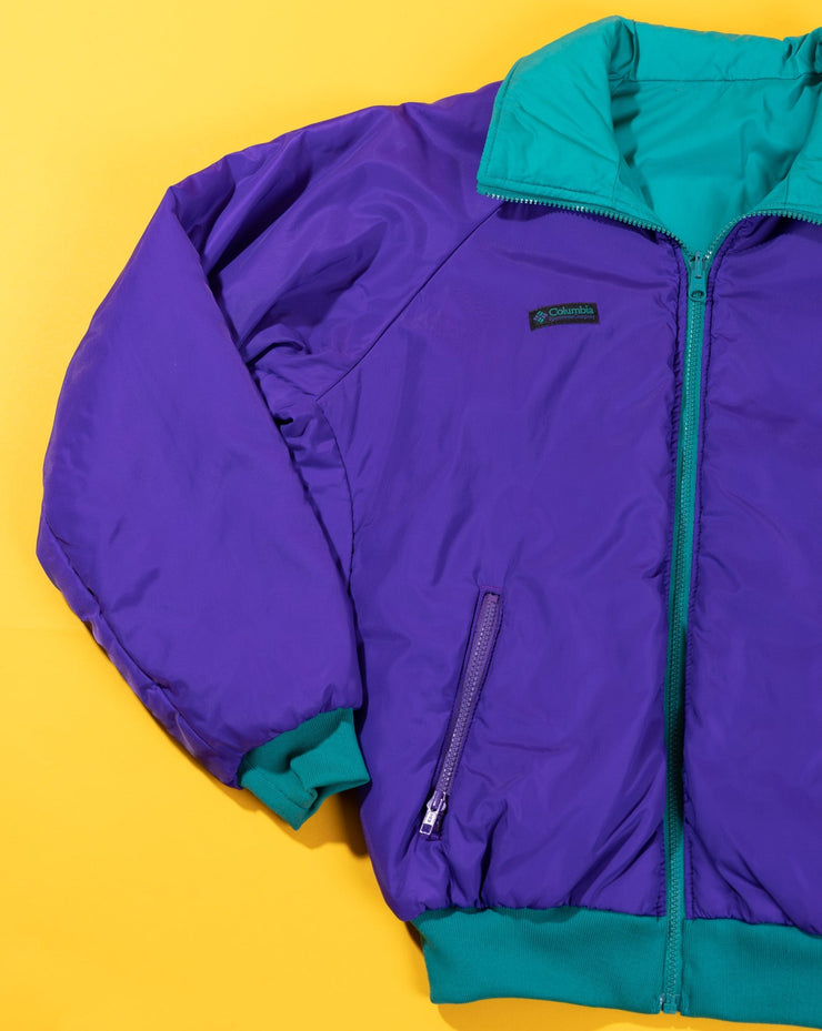 Vintage 90s Columbia Reversible Jacket (Teal/Purple)