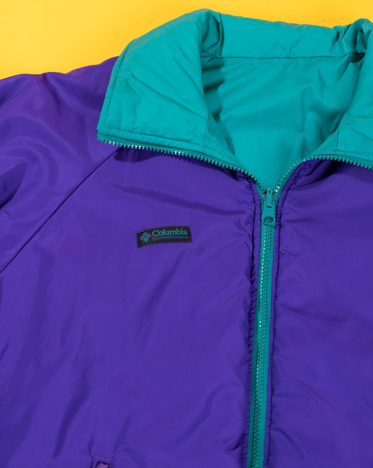 Vintage 90s Columbia Reversible Jacket (Teal/Purple)