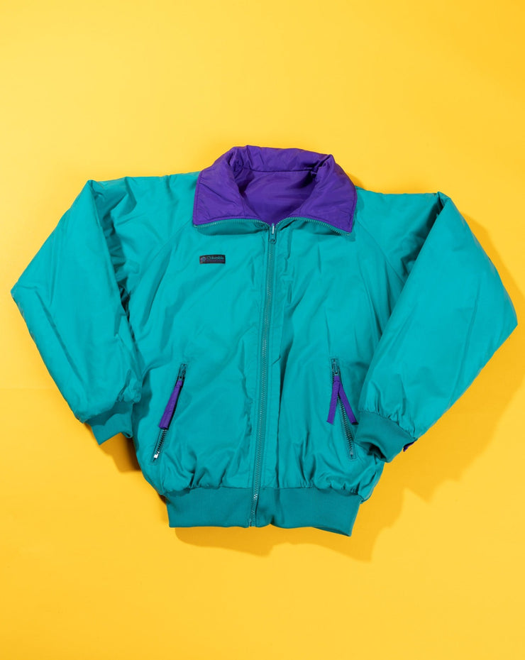 Vintage 90s Columbia Reversible Jacket (Teal/Purple)